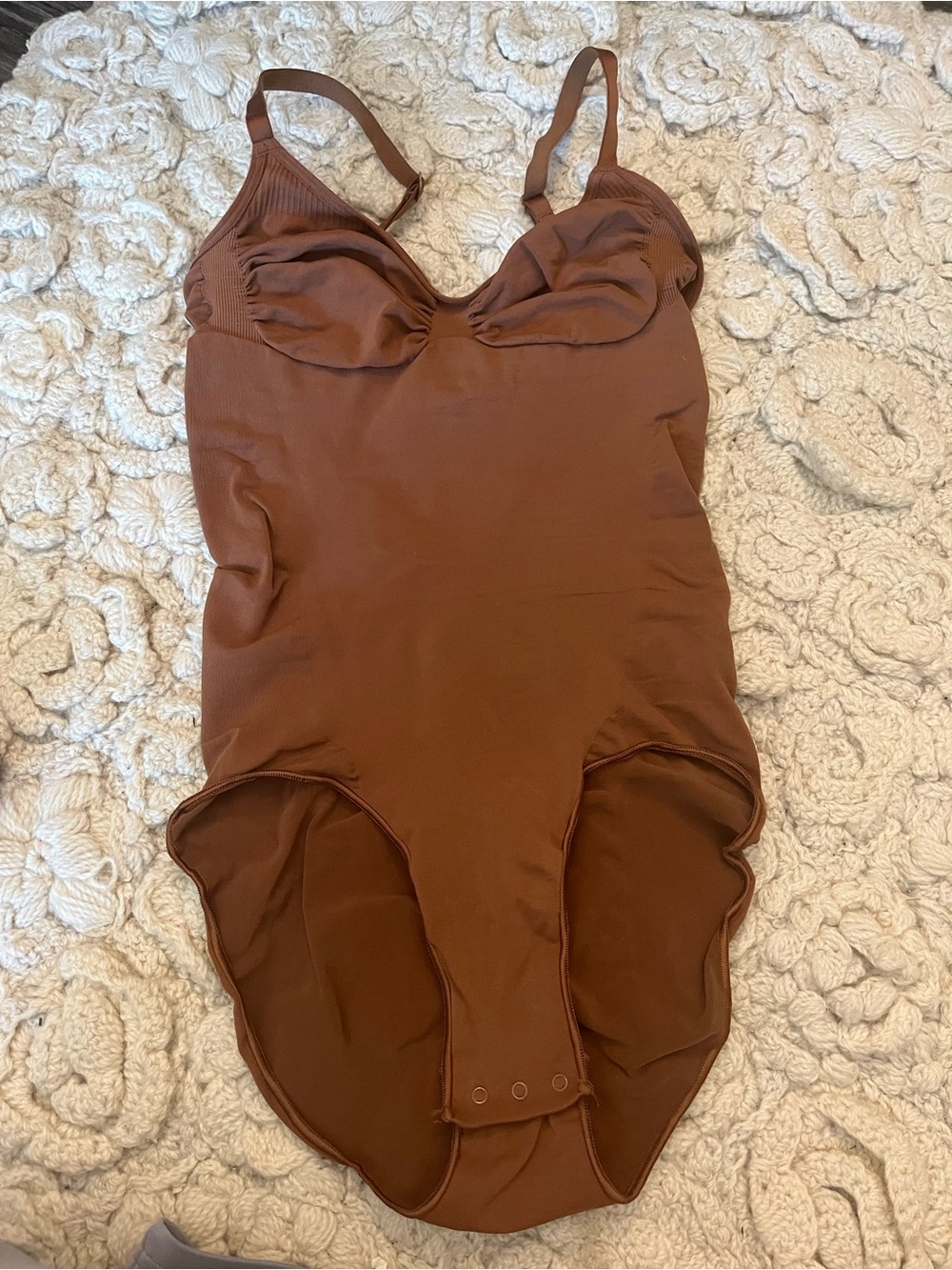 SKIMS Women’s One-Piece Bodysuit in Chestnut Brown